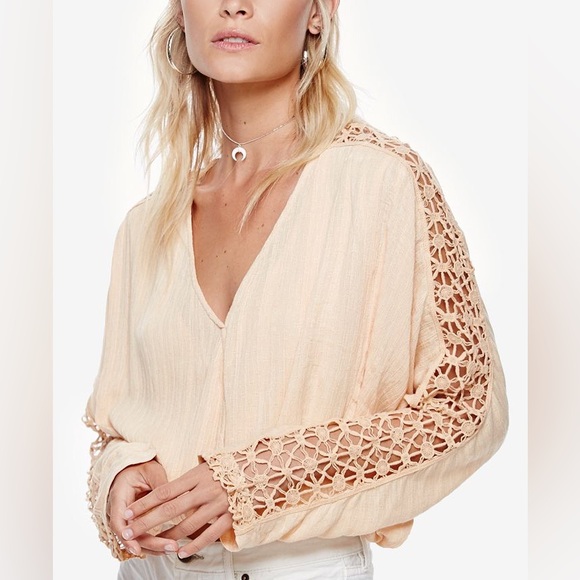 Free People Runaway Crochet Blouse - Picture 7 of 9